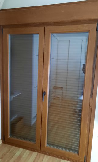 Puerta terraza interior triple acristalamiento