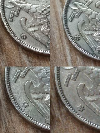 Lote completo 25 ptas 1957 Níquel