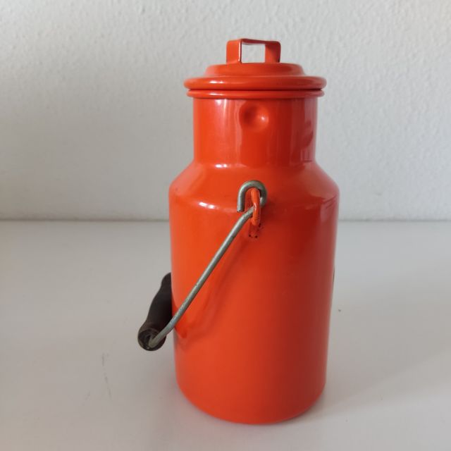 ANTICA LATTAIA FRANCESE DEGLI ANNI '50 IN METALLO SMALTATO