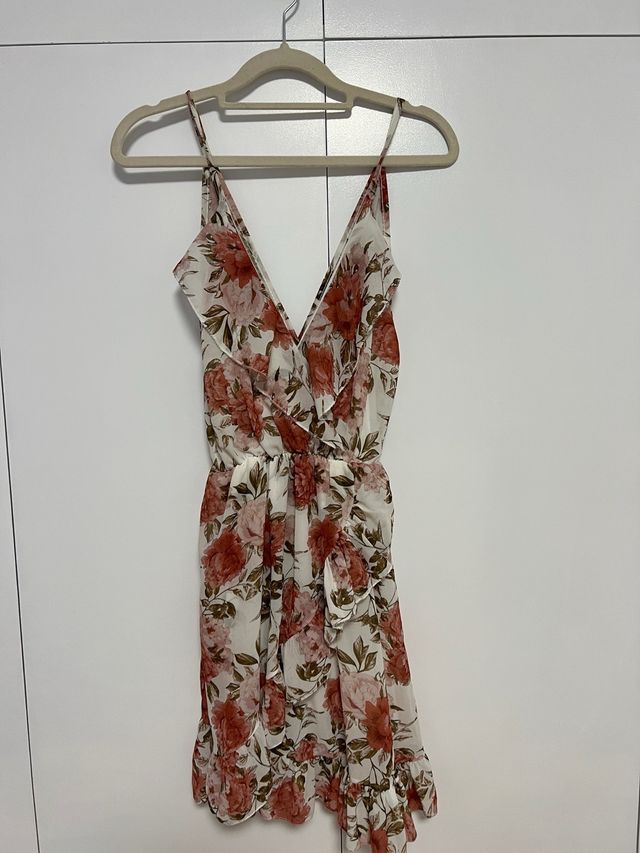 Abito floreale con spalline