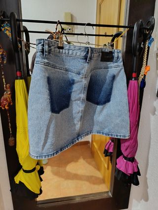 Falda vaquera superlinda desigual