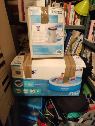 Piscina portatil con filtro nuevo