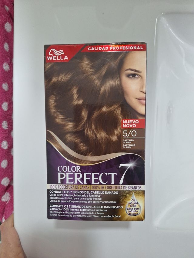 Tine cabello 5.0 wella color perfect 7