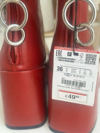 Botines Rojos Zara