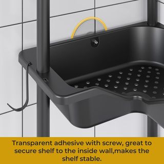 Estantería Esquinera Baño 3 Niveles Blanca o Negra