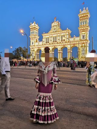 Traje flamenca canastero