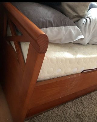 Cana nido de 90 x 2  metros de largo, color cerezo