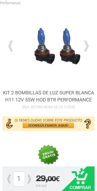 2bombillas halógenas h11 BTR superplasma