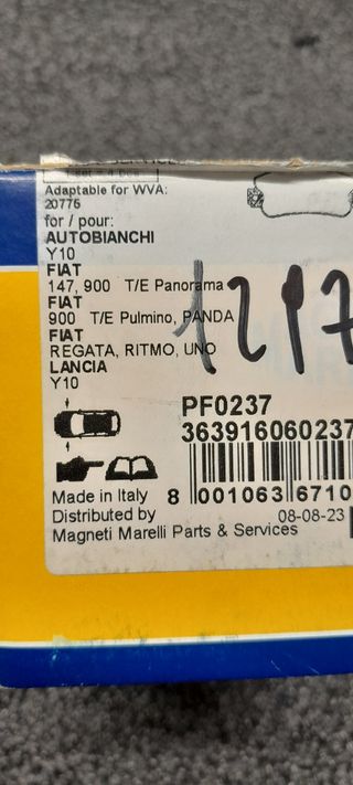 Pastiglie freno fiat