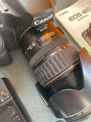 Fotocamara canon 40 D con objetivo 28-135