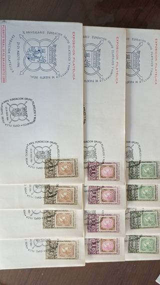 Sobres de primer día. Sellos