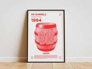 Poater Donkey Kong DK Barrel A3