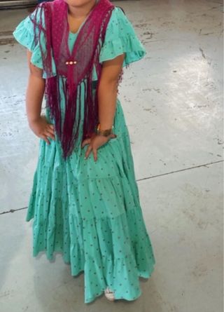 Vestido gitana canastero niña talla 6 8