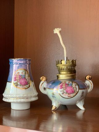 Candil de porcelana japonesa pintado a mano