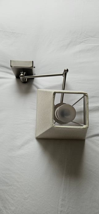 2 Lamparitas cabecero/pared en acero inox