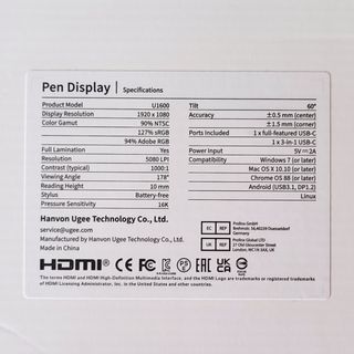 Tableta gráfica UGEE U1600 Pen Display