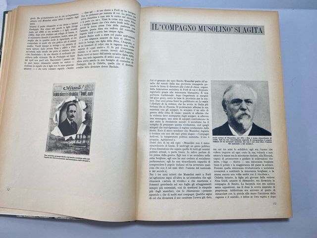 Libro Carofiglio Mussolini e Storia Del Fascismo 1950 