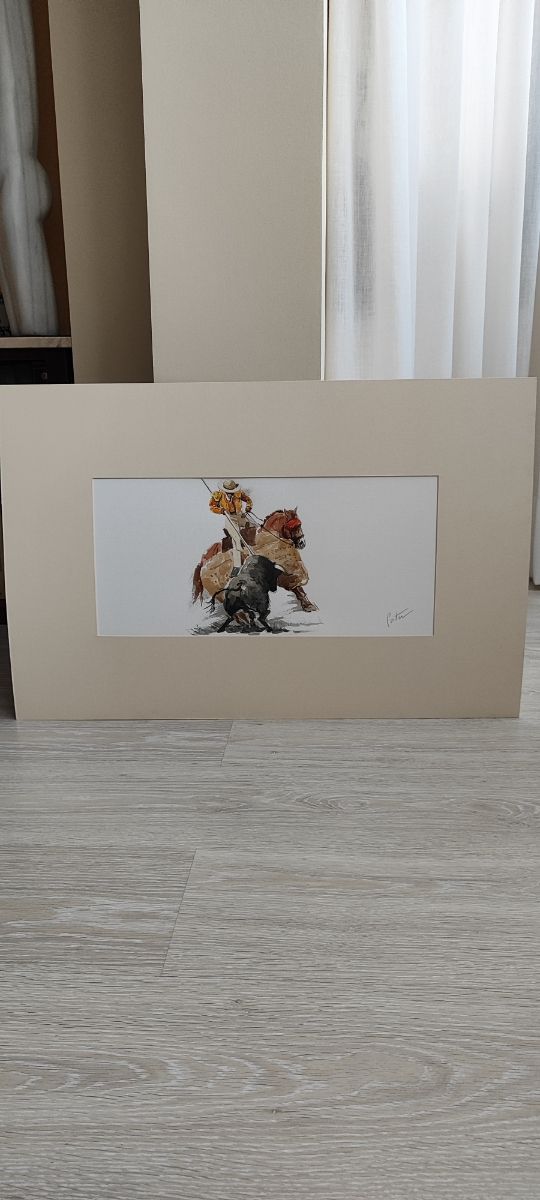 Acuarela original de Pastor