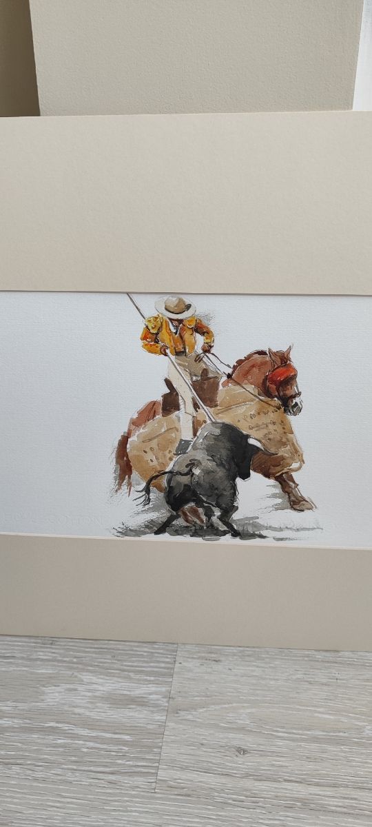 Acuarela original de Pastor