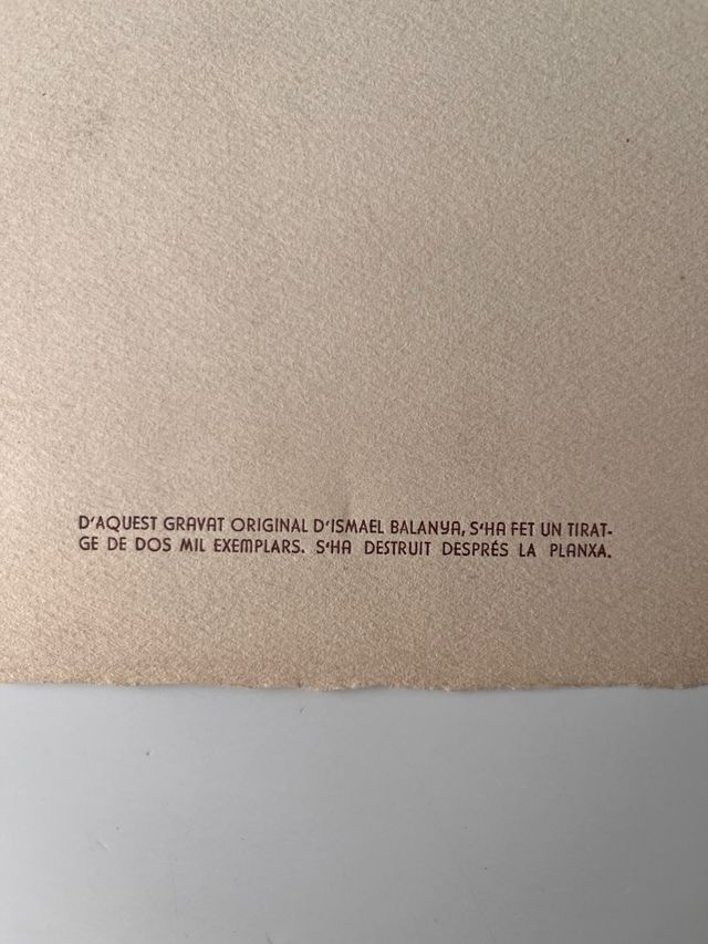 Grabado de laVirgen por  Ismael Balanyà