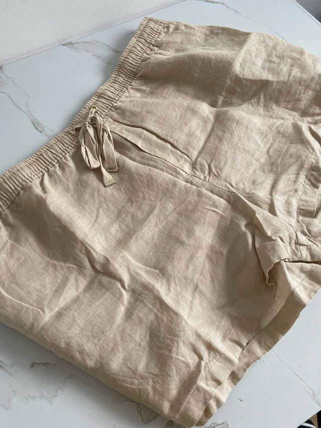 Pantalon corto lino Mango 2XL