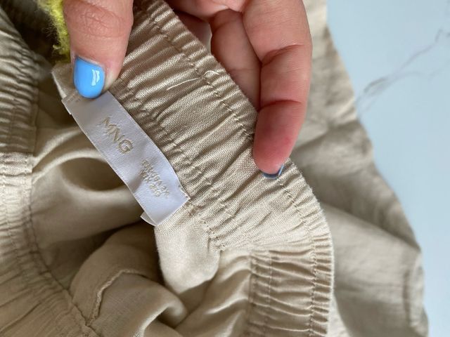 Pantalon corto lino Mango 2XL