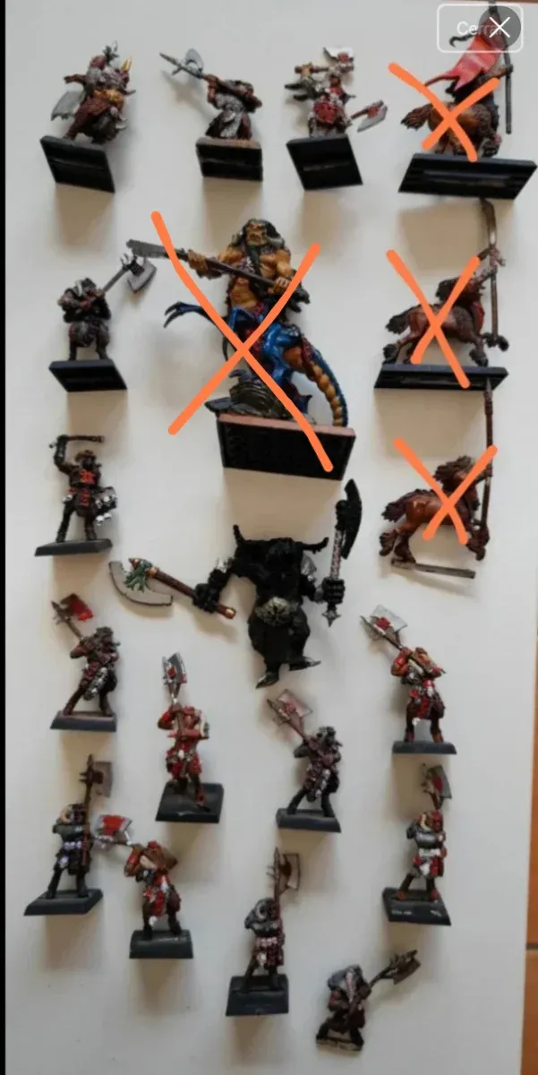 15 Warhammer hombres bestia plomo