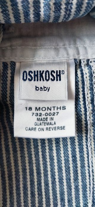Peto bebé Osh Kosh rayas azul y blanco