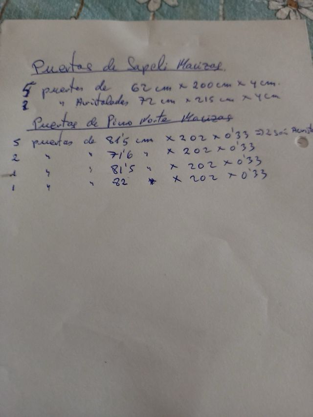 Varias puertas pino macizas rusticas