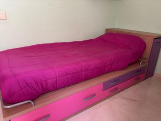 Cama juvenil con zapatero