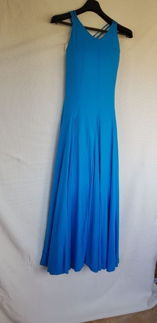 Vestido flamenca azul eléctrico