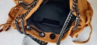 fabuloso bolso boho chic piel auténtica