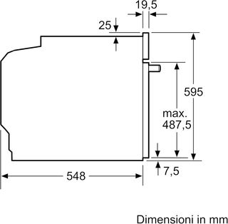 Horno eléctrico empotrable Bosch 71l 3400w