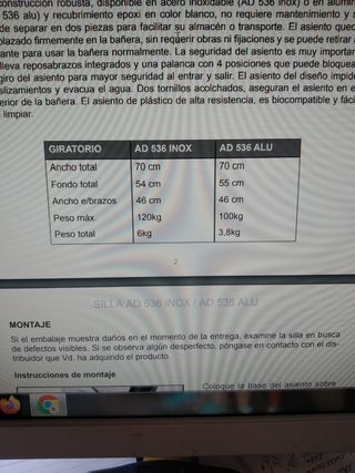 Silla giratoria ortopédica bańera.