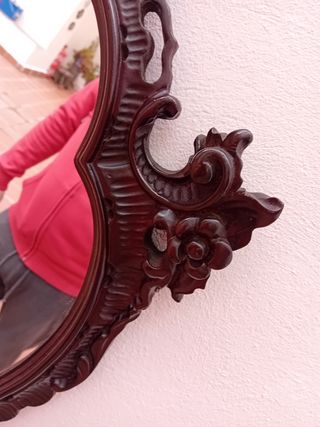 Espejo madera tallada antiguo