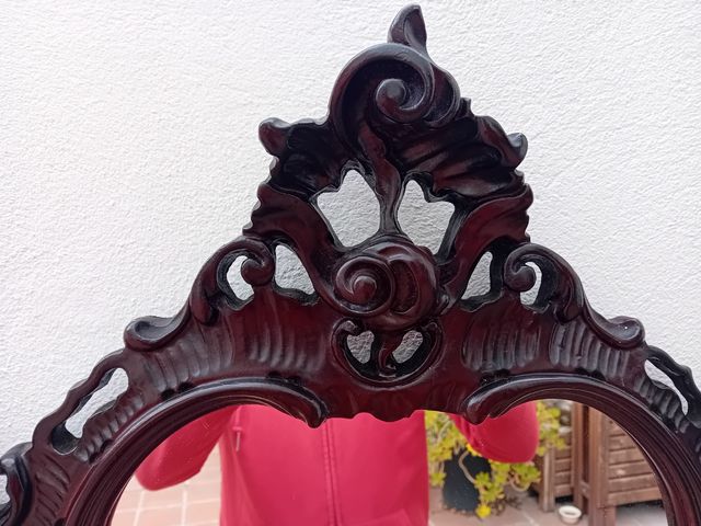 Espejo madera tallada antiguo