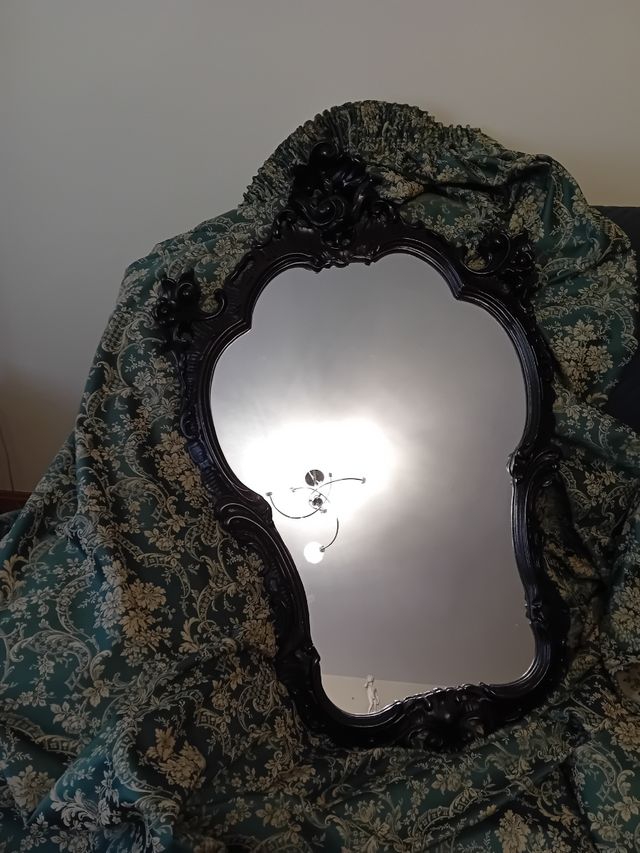 Espejo madera tallada antiguo