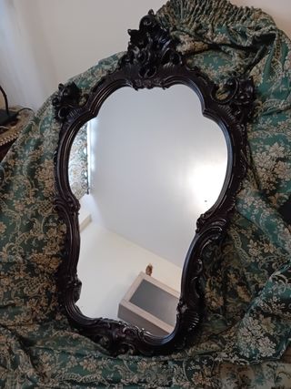 Espejo madera tallada antiguo