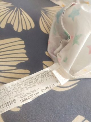 Funda nórdica ,preciosa con dos estampad