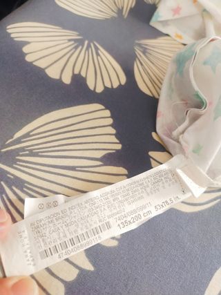 Funda nórdica ,preciosa con dos estampad