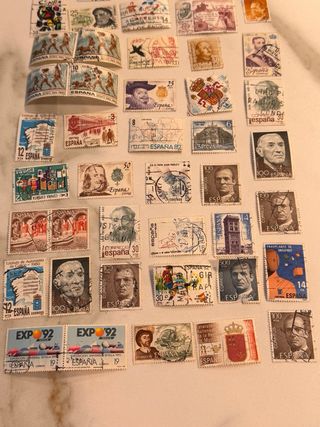 Surtido sellos antiguos de España