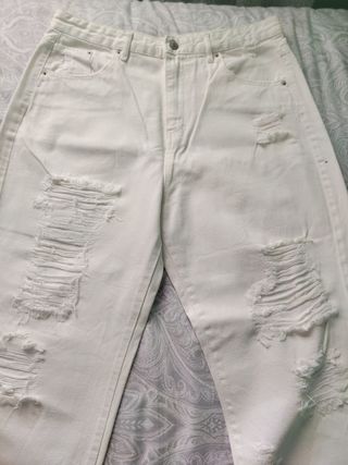 Pantalón vaquero blanco