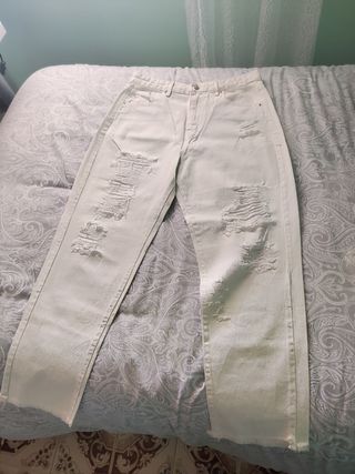 Pantalón vaquero blanco