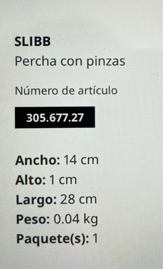 7 Perchas Slibb Ikea