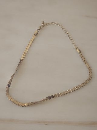 Collar tipo cadena italiana dorado brillante