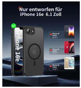 Funda Magnética iPhone 16e 2025 + 2 Prot. Pantalla