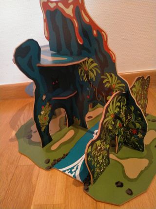 Volcán madera dinosaurio