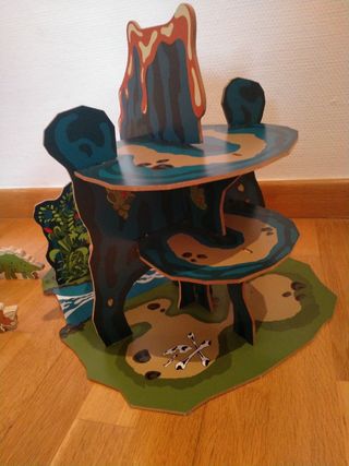 Volcán madera dinosaurio