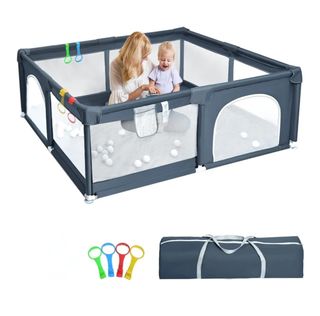 Parque infantil reforzado + alfombra 150x180