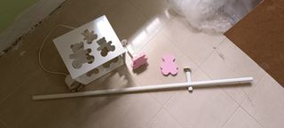 Lampara y barra cortina